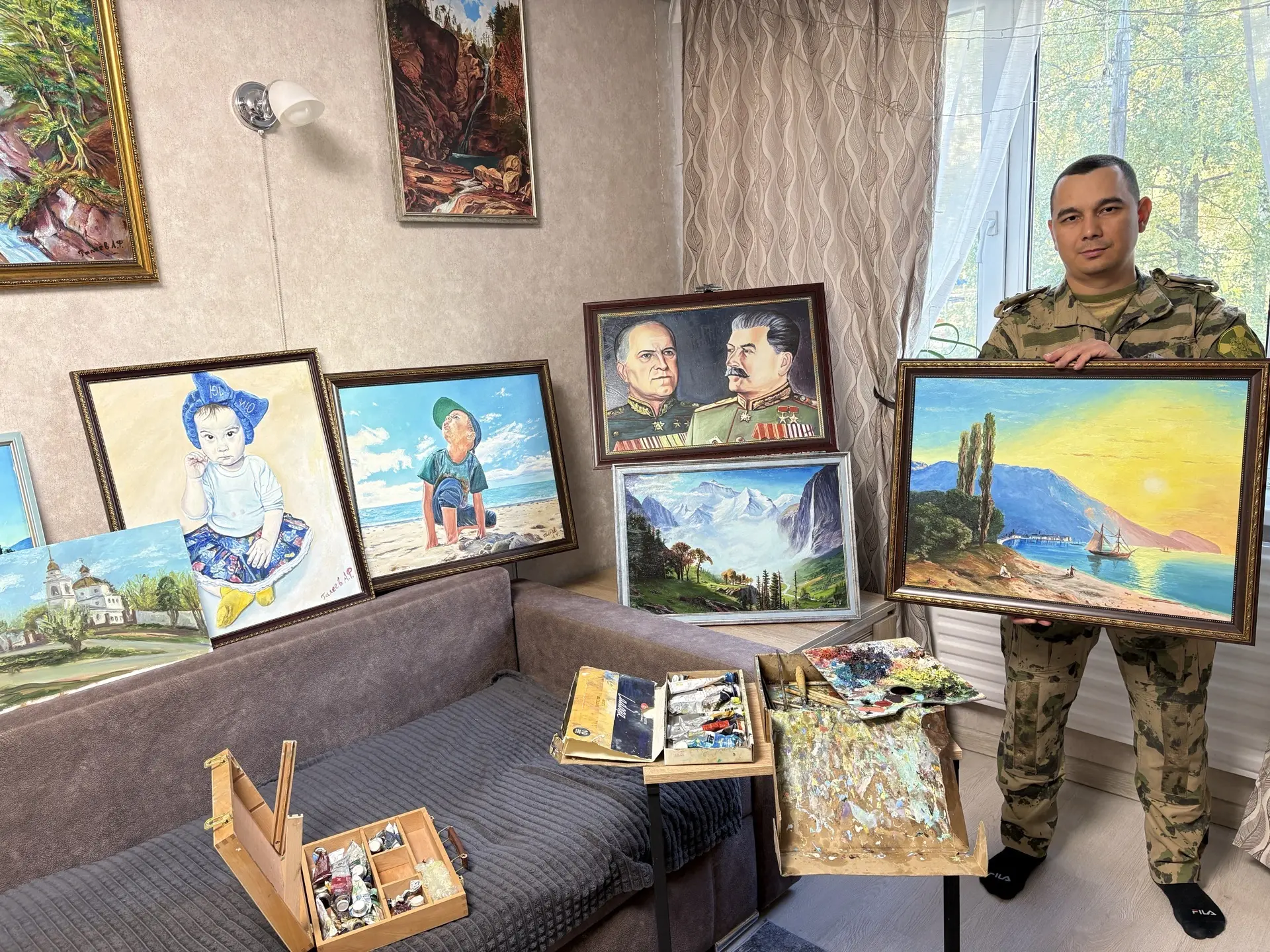 Старший прапорщик Альберт Галеев: служба в Росгвардии и творчество художника-самоучки