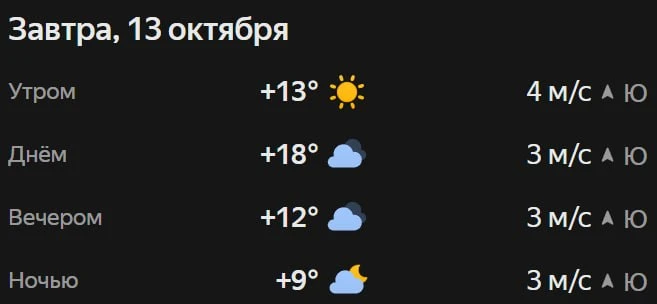Прогноз погоды ☀️