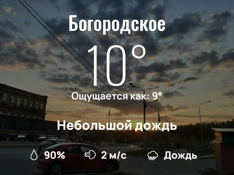 Что с погодой в Богородском?