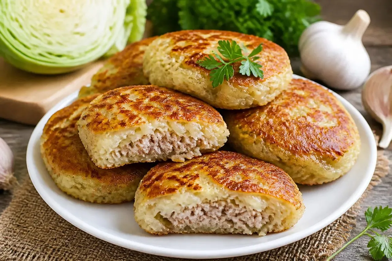 Капустные драники с фаршем и чесноком — рецепт, который просят чаще котлет. Сочные, аро...