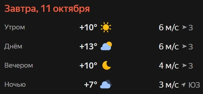 Прогноз погоды☀️