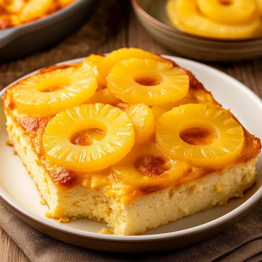 Творожная запеканка с ананасами