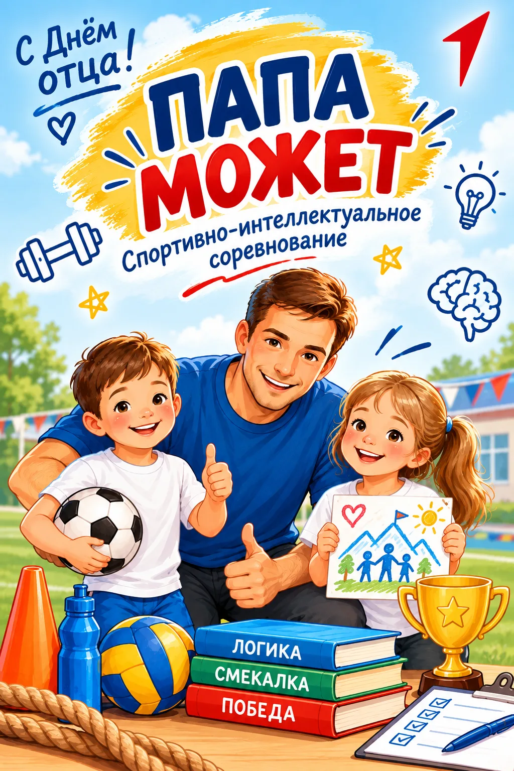 #ПапаМожет — когда папа рядом, всё по плечу! 💙