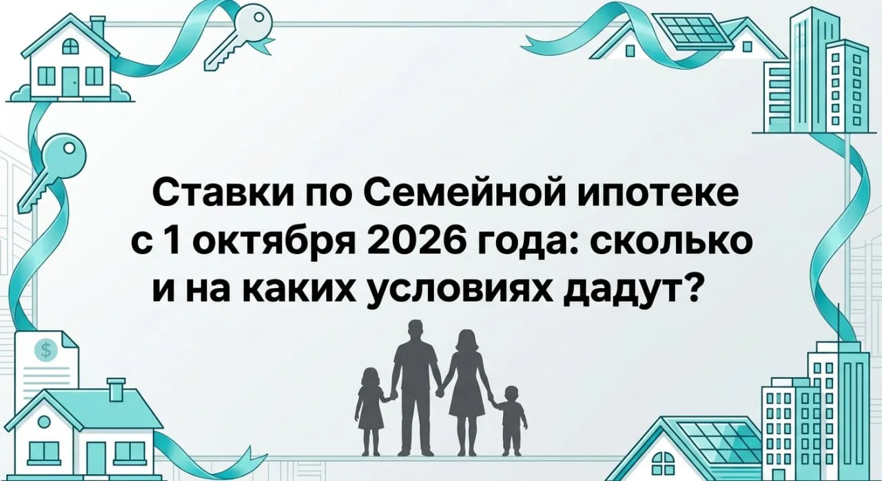 💸 Ставки по Семейной ипотеке с 1 октября 2026 года: сколько и на каких условиях дадут?