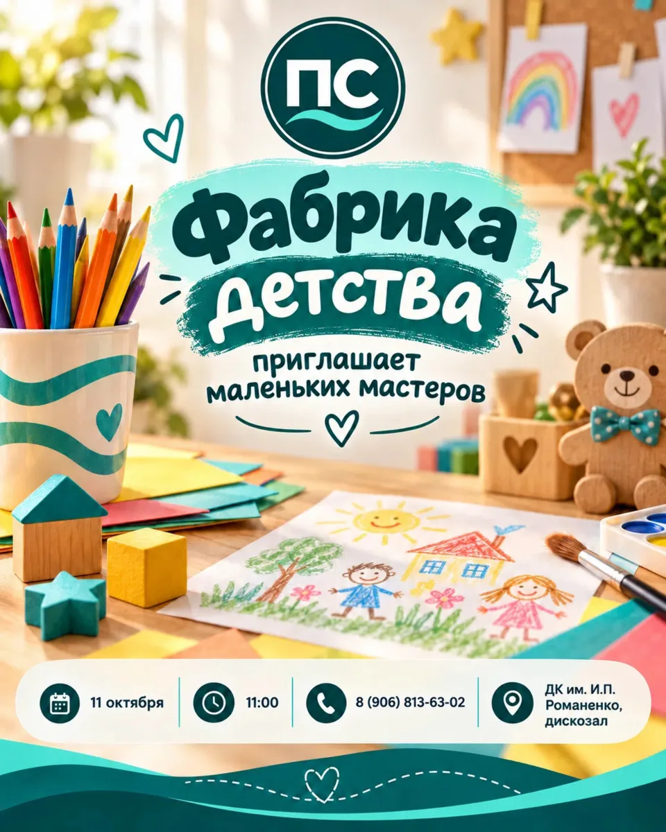 «Фабрика детства» приглашает юных мастеров!
