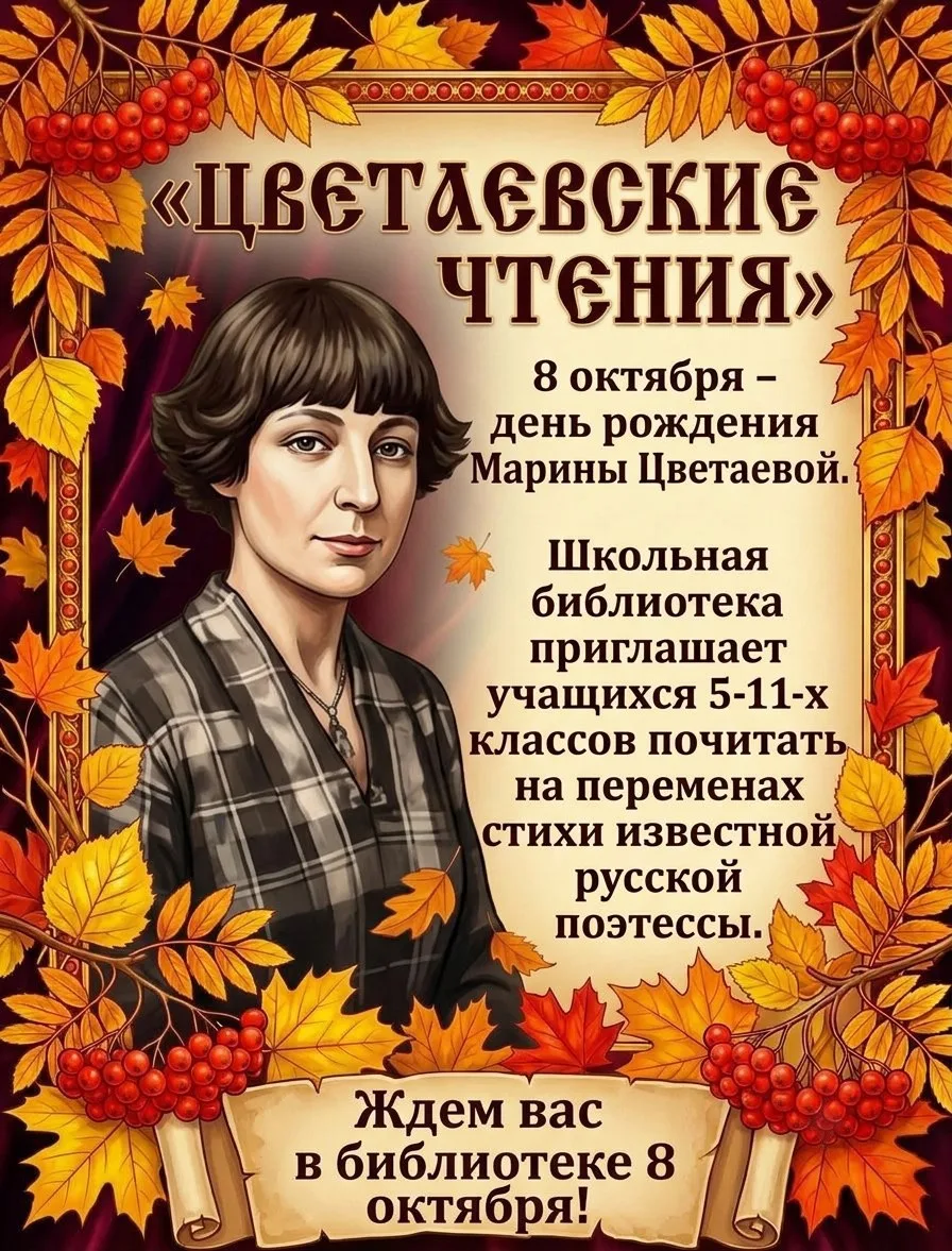 Сегодня читаем наизусть стихи Марины Цветаевой, получаем аплодисменты и сладкое вознагр...