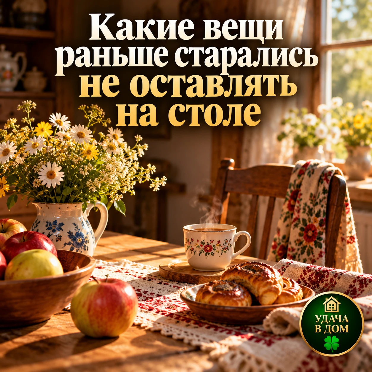 Какие вещи наши бабушки старались не оставлять на столе