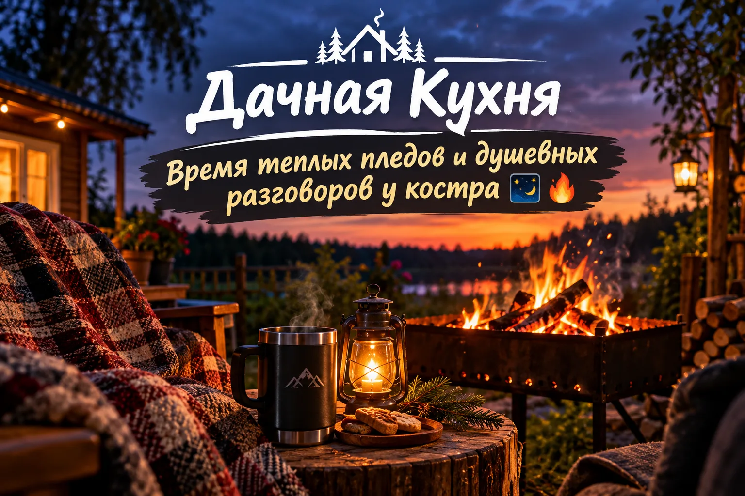 Время теплых пледов и душевных разговоров у костра 🌌🔥