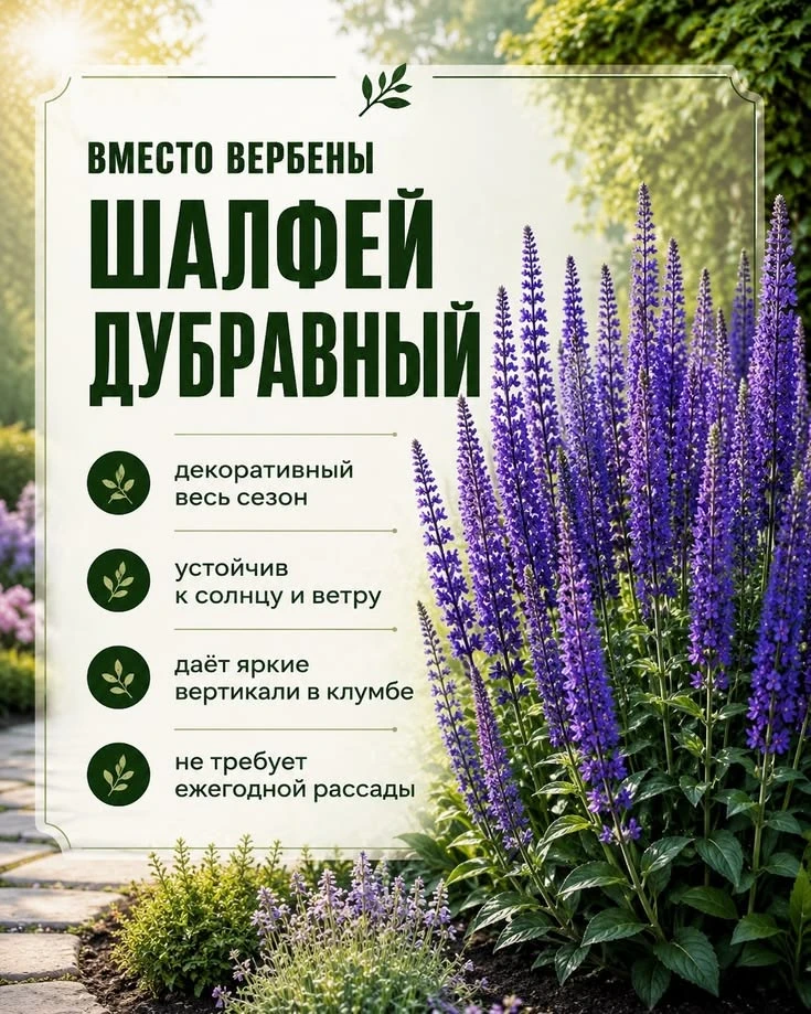 Вместо вербены шалфей дубравный