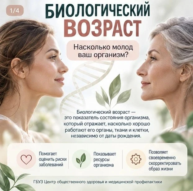 ⁉️ Биологический возраст: сколько лет вашему организму на самом деле?