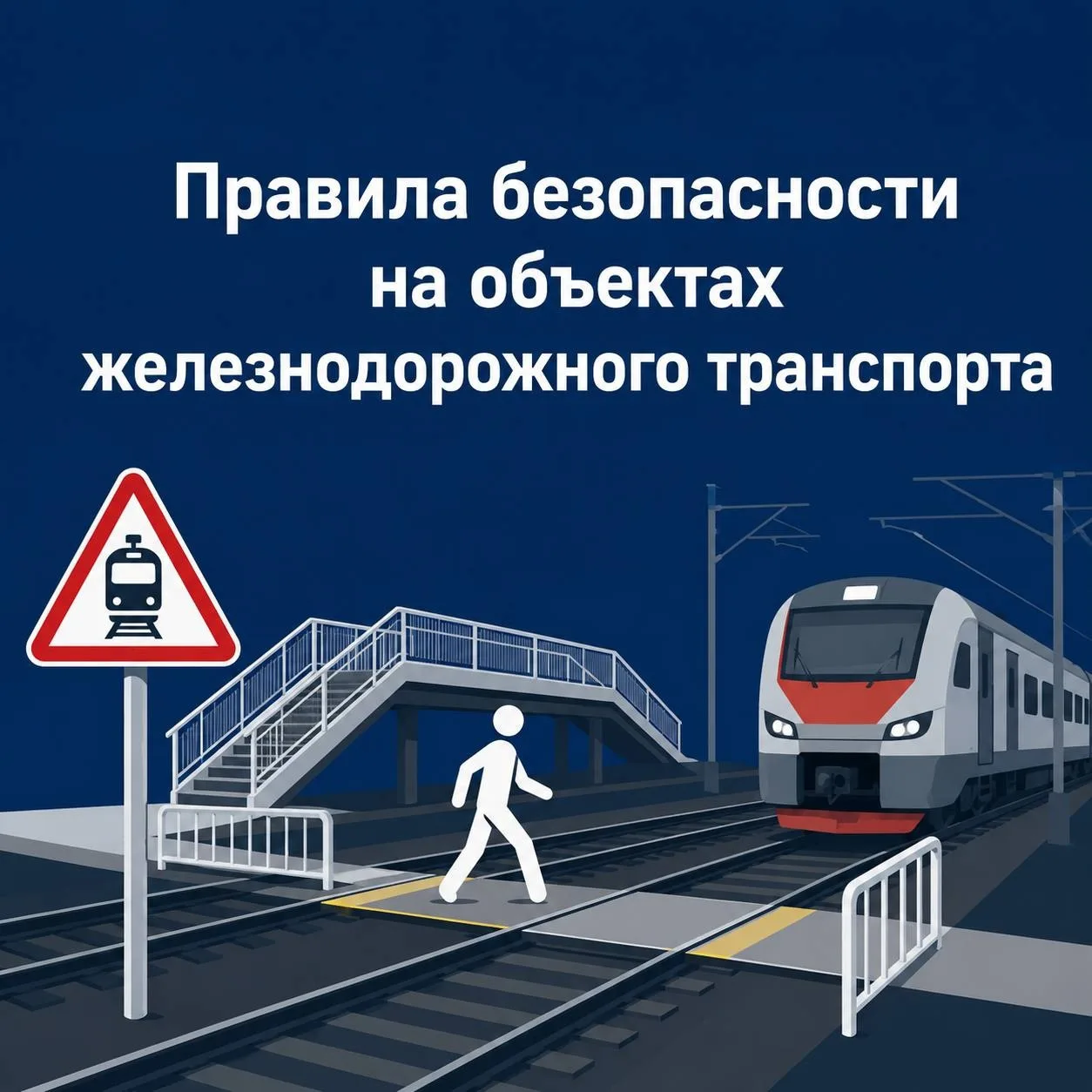 Железная дорога — зона повышенной опасности! Помни о правилах и ответственности.