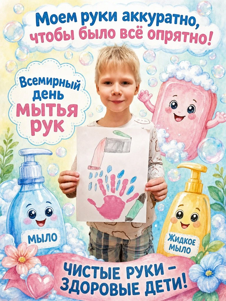 Чистые ручки — залог здоровья! 🧼🐻