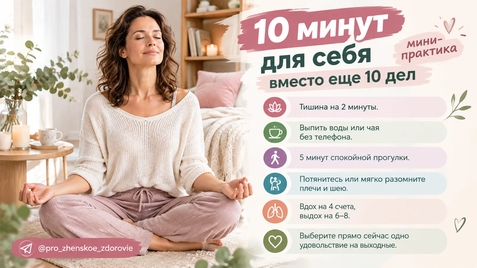 Мини-практика: 10 минут для себя вместо еще 10 дел
