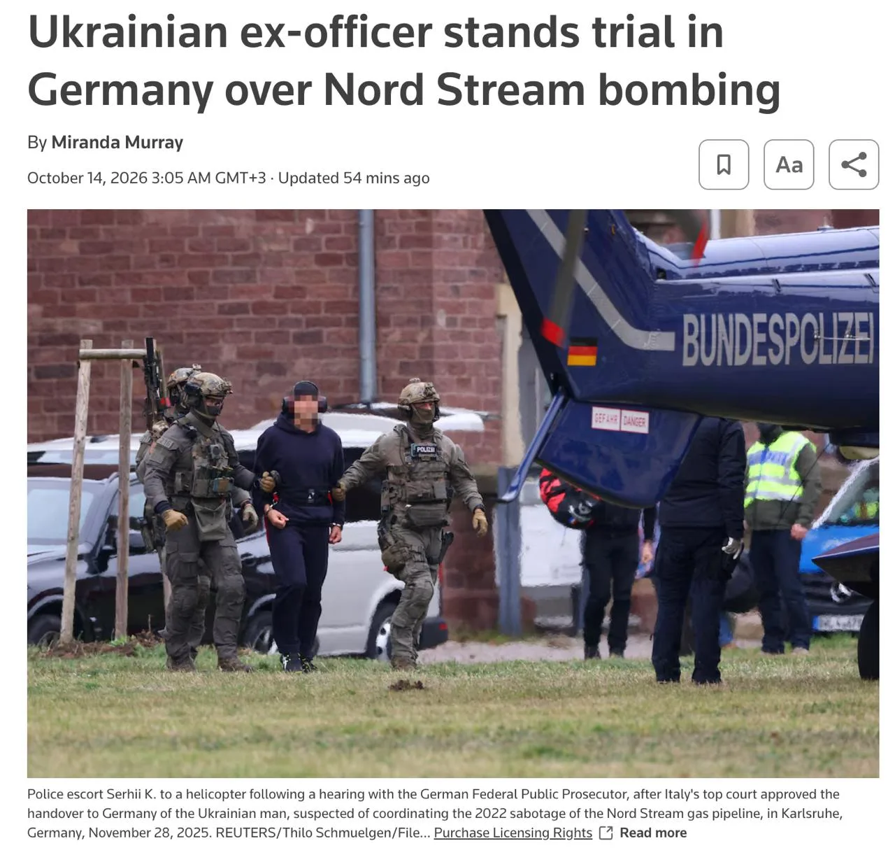 В Германии сегодня начинается суд над бывшим украинским военным Сергеем К., обвиняемым ...