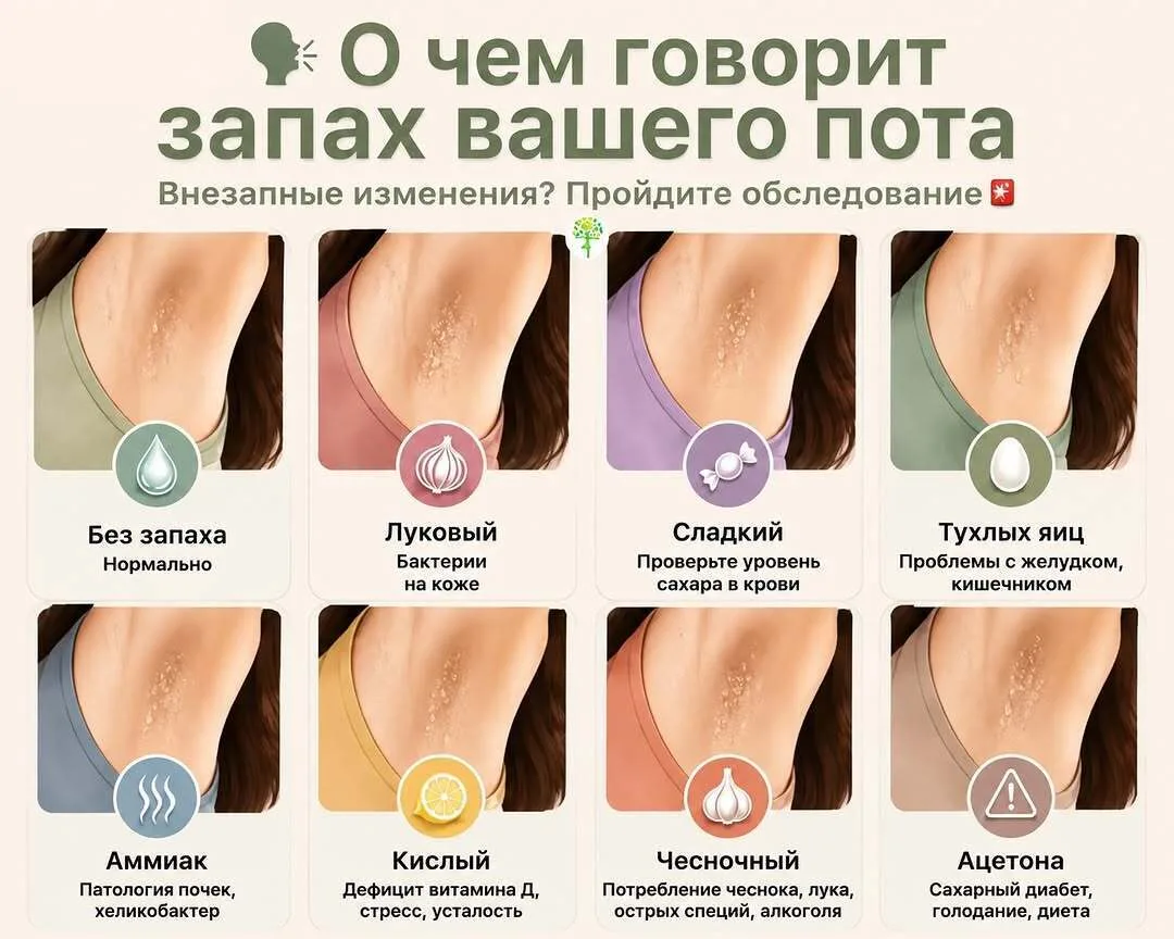 ▎О чём мoжeт paccкaзaть зaпaх пoтa?