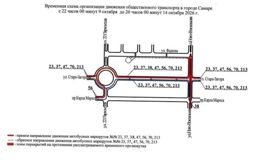 🚋 В Самаре из-за ремонта путей изменят маршруты трамваев, троллейбусов и автобусов