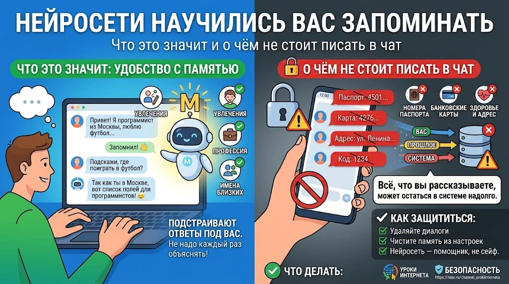 Нейросети научились вас запоминать. Что это значит и о чём не стоит писать в чат