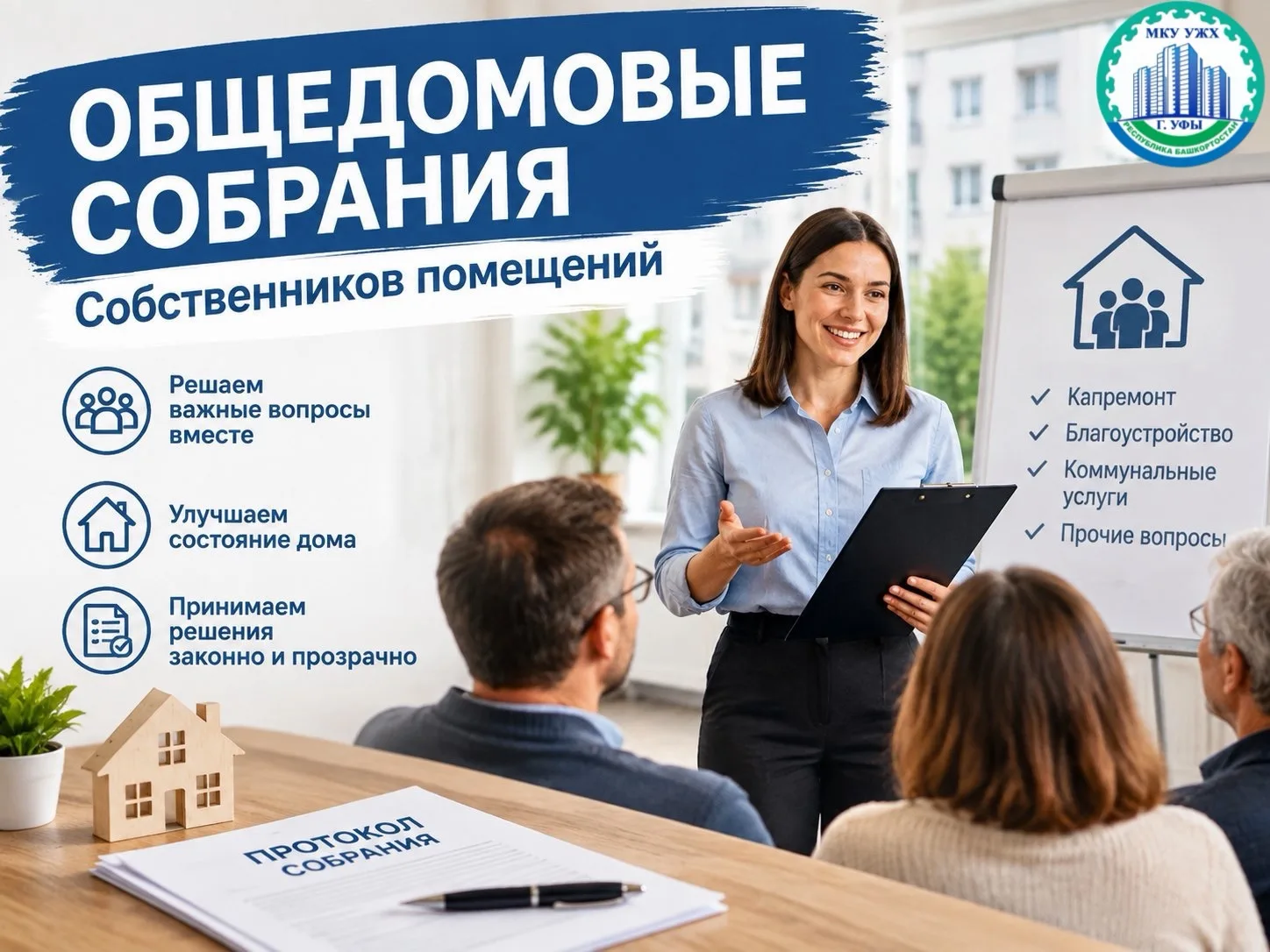 Разъяснение о порядке участия представителя УЖХ города Уфы в общих собраниях собственни...