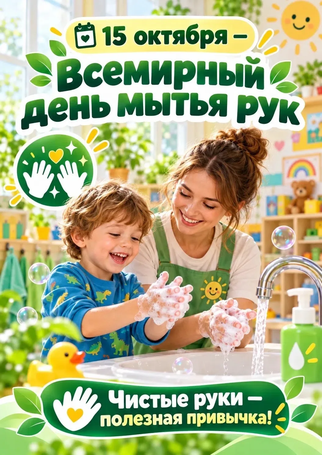 🧼 15 октября — Всемирный день мытья рук!