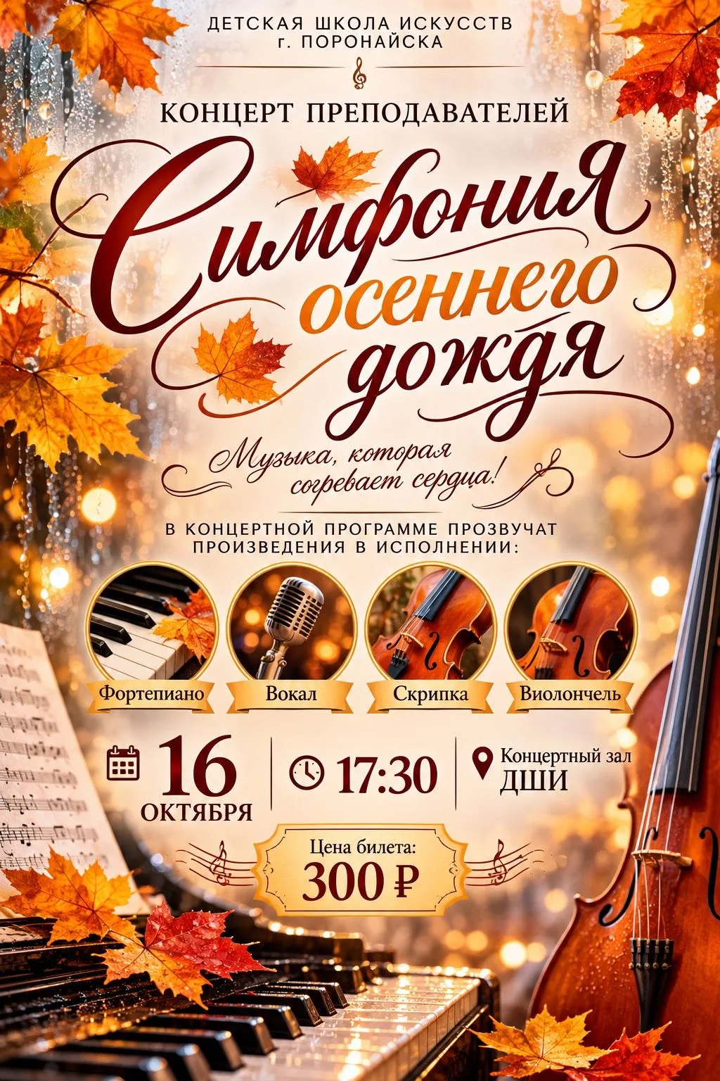 🍁🎶 «СИМФОНИЯ ОСЕННЕГО ДОЖДЯ» 🎶🍂