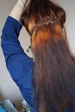 У кого есть подобное "треш" окрашивание?!) 1,2,3 фото.
