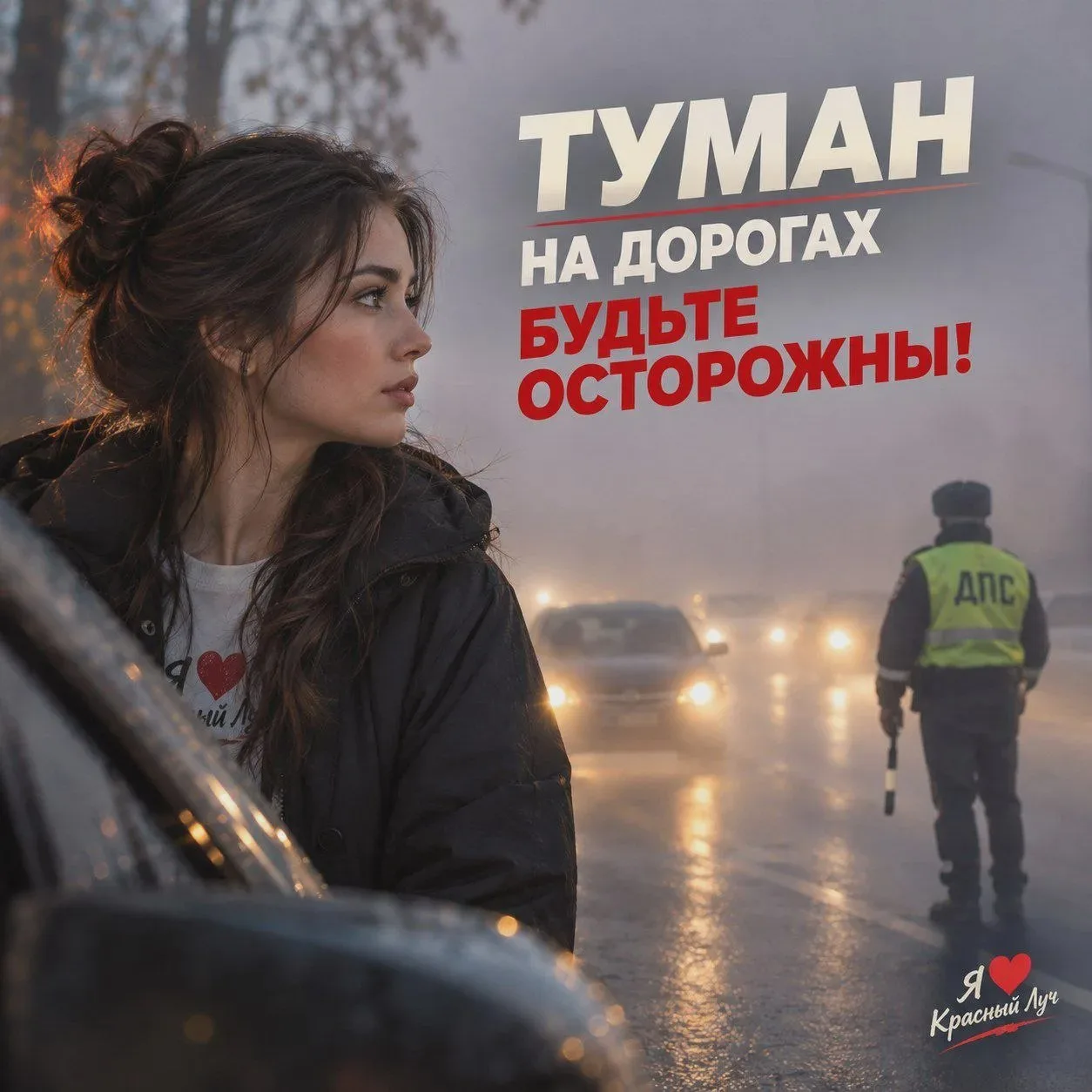 Туман ограничивает обзор на дорогах ЛНР