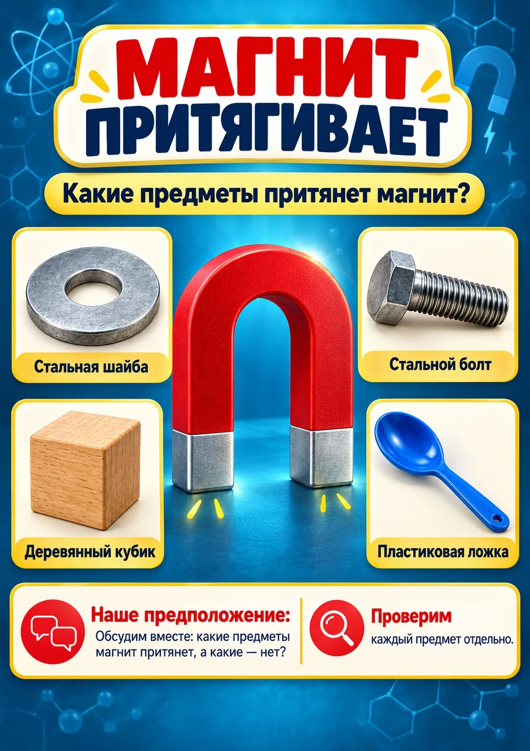 🧲 «А ложку притянет?» — проверим!