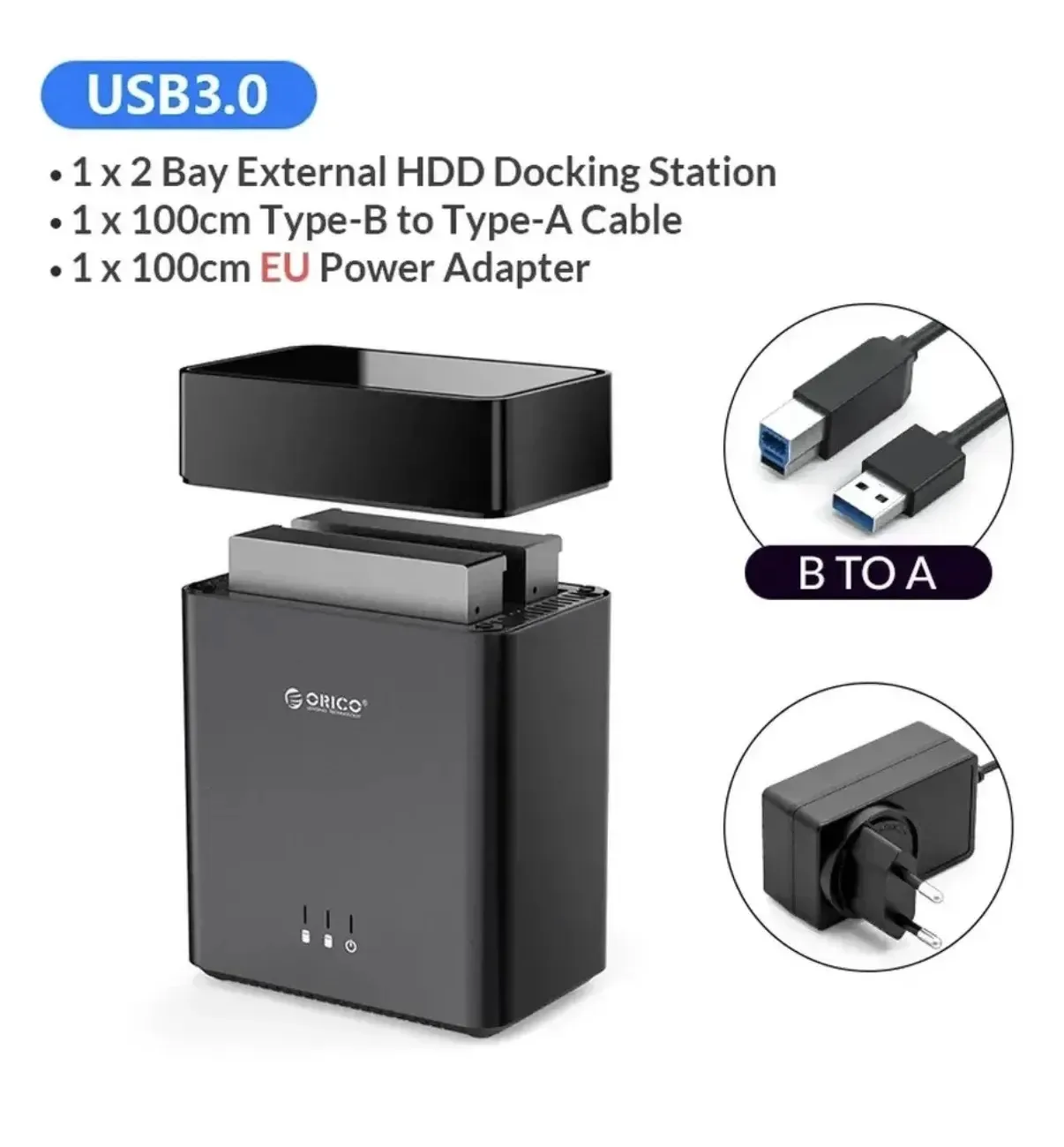 Корпус для жестких дисков ORICO DS200U3 DS200c3 EU Plug