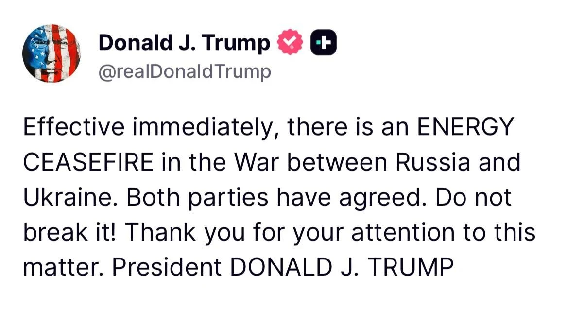 Трамп объявил энергетическое перемирие