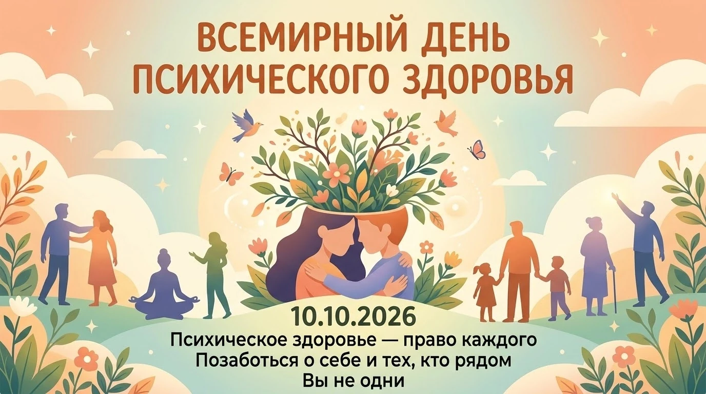 🎉 Сегодня — Всемирный день психического здоровья! 🎉