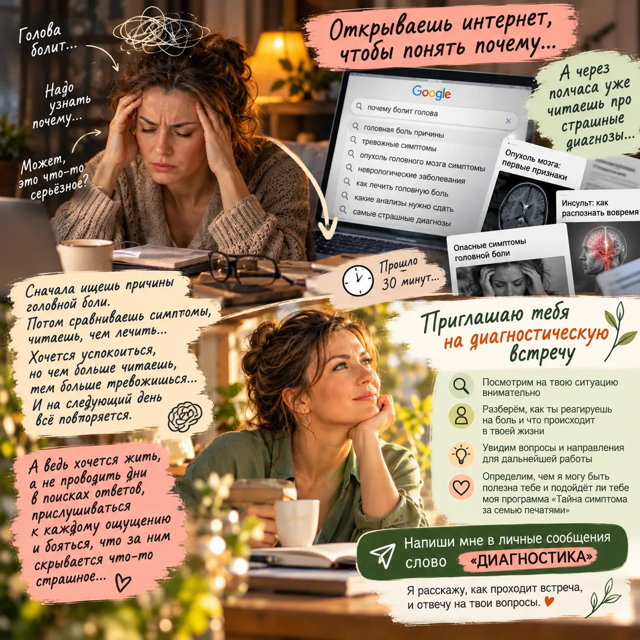 Голова болит. Открываешь интернет, чтобы понять почему. А через полчаса уже читаешь про...