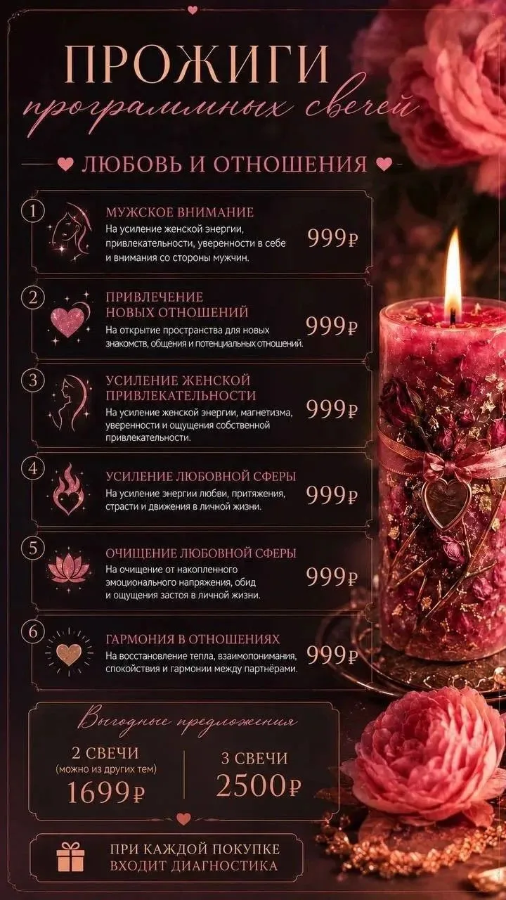 🖤 ОТКРЫВАЮ ЗАПИСЬ НА ПРОЖИГИ ПРОГРАММНЫХ СВЕЧЕЙ! 🖤Собрала для вас готовые программы п...