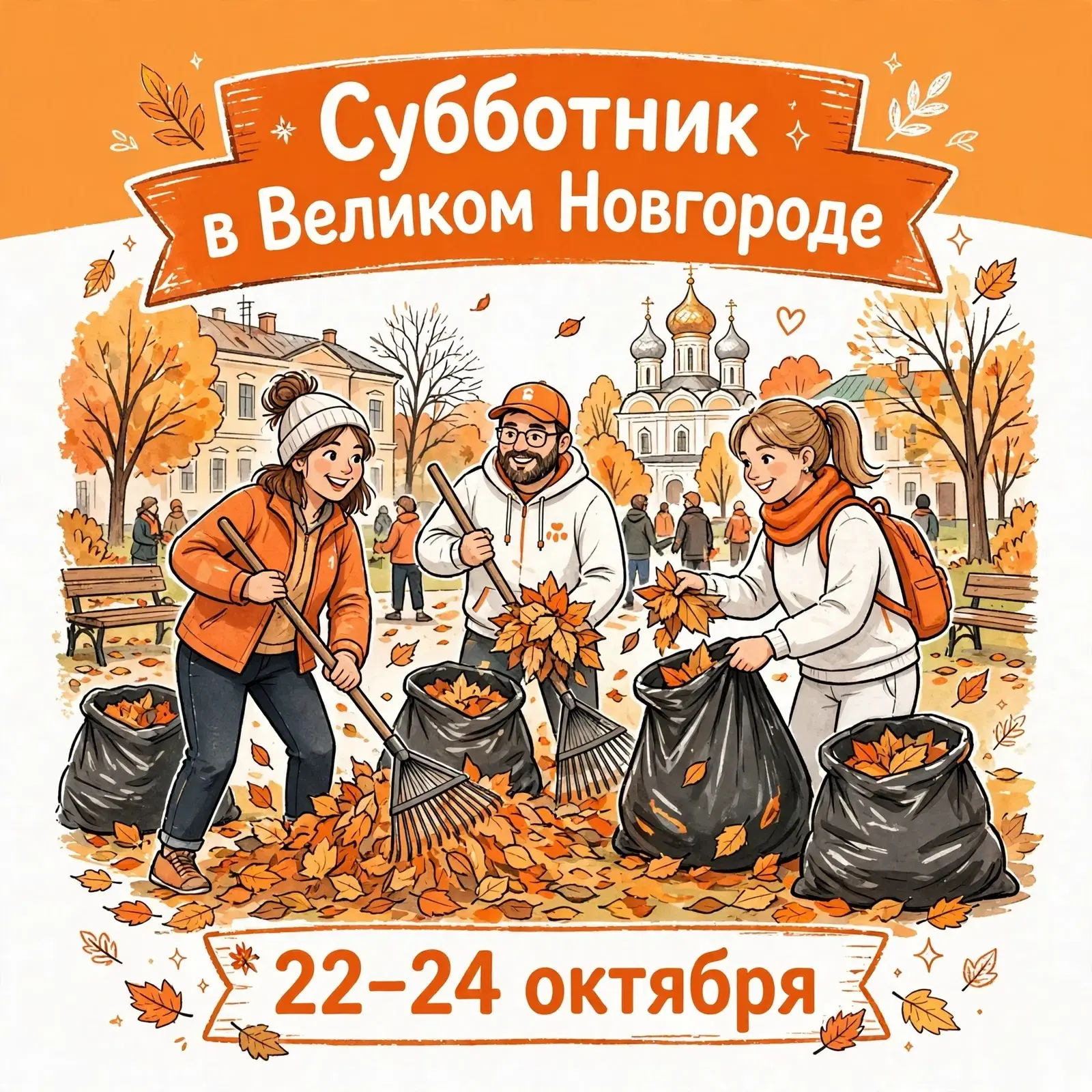 ♻ Приглашаем новгородцев на общегородской субботник