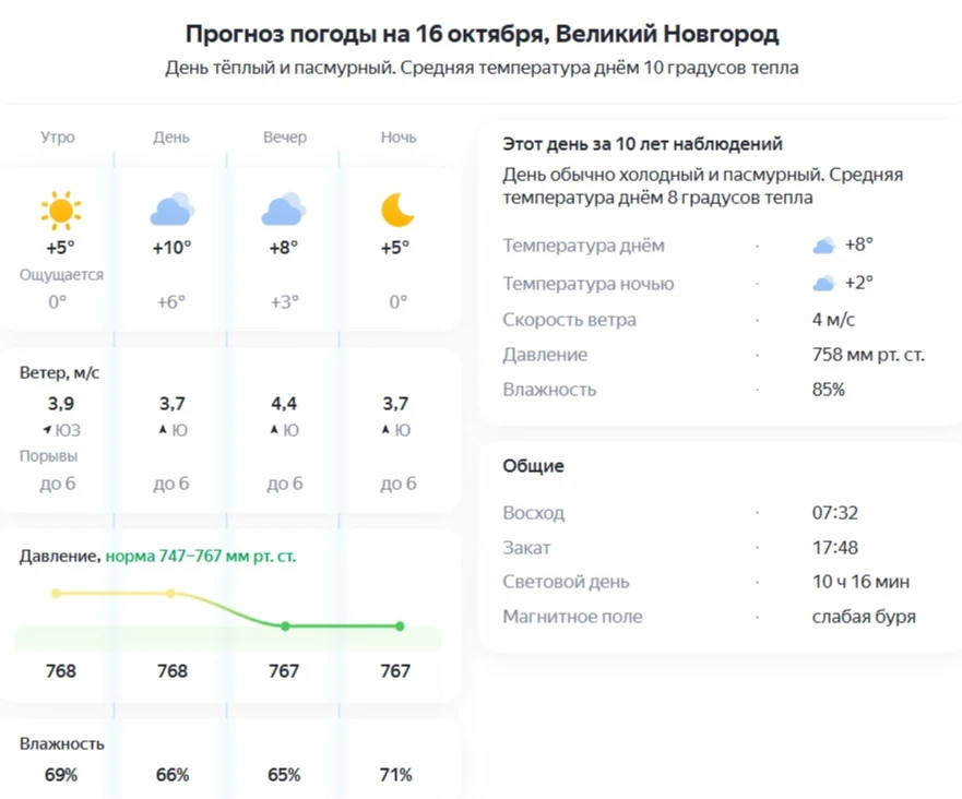 🍂 Как одеть ребёнка завтра, 16 октября?