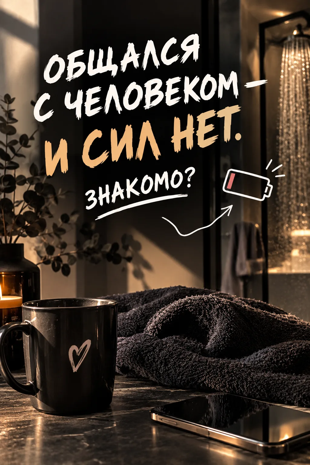 Бывает так пообщался с кем‑то, а сам будто выжатый лимон...ни сил, ни настроения, вообщ...