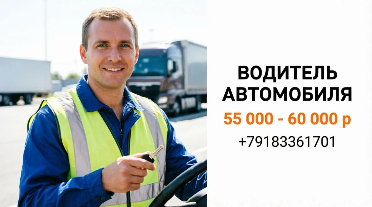 ВОДИТЕЛЬ ГРУЗОВОГО АВТОМОБИЛЯ | 55 000 - 60 000 р