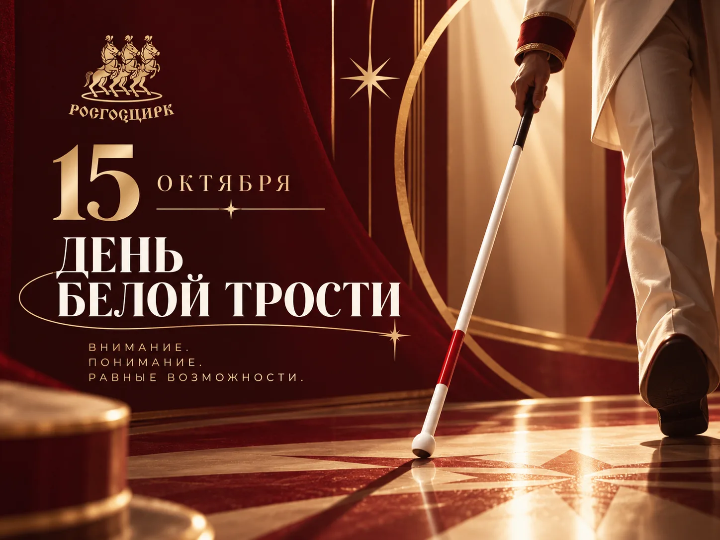 Белый – самый чуткий цвет. 15 октября мир отмечает День белой трости🧑‍🦯
