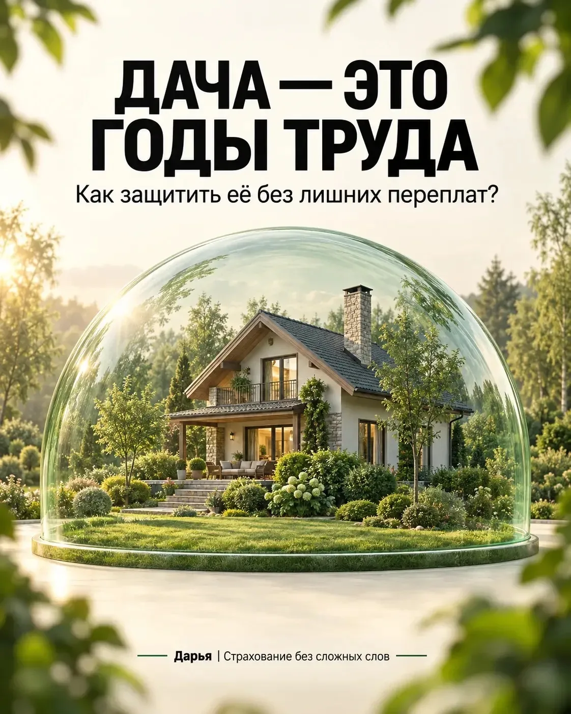 🏡 Дача — это годы труда, денег и сил. Но пожар, залив, сильный ветер или кража могут с...