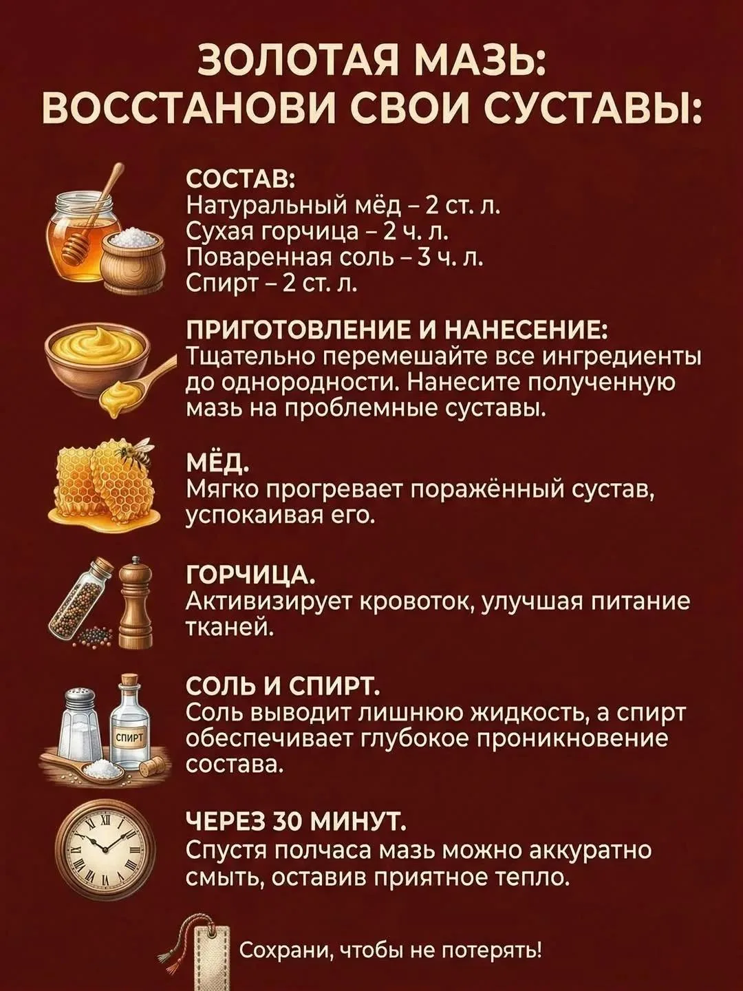 Золотая мазь для суставов 👍