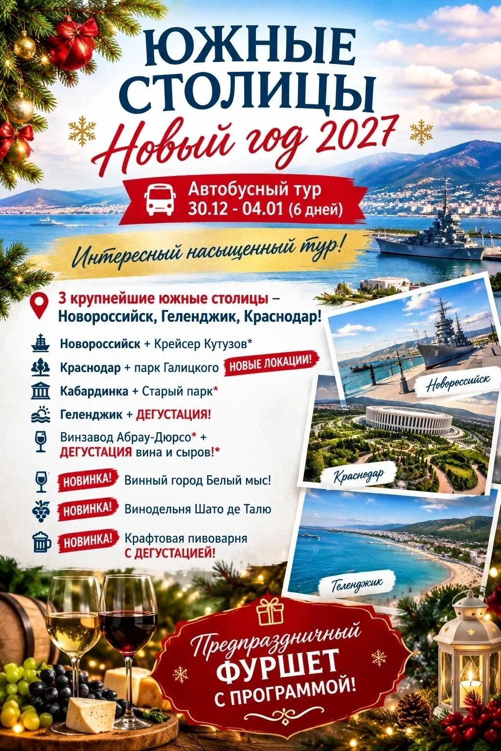 🌇 Южные столицы 🎄 НОВЫЙ ГОД 2027! 🎄 ОТКРЫТА ПРОДАЖА!