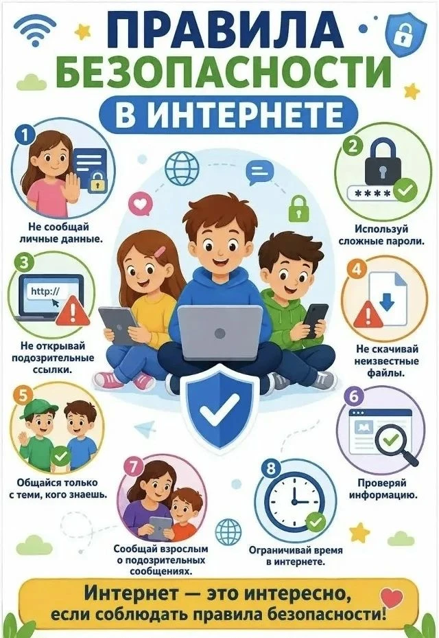 🛡️ «Безопасный интернет», что важно знать каждому школьнику.