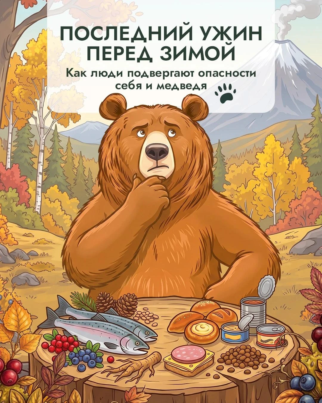 Осенний конфликт: перед холодами сахалинцам предрекают все более частые встречи с медве...