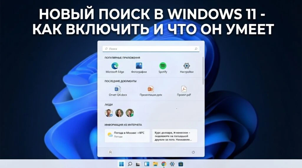 🪟 Новый поиск в Windows 11: как включить и что он умеет
