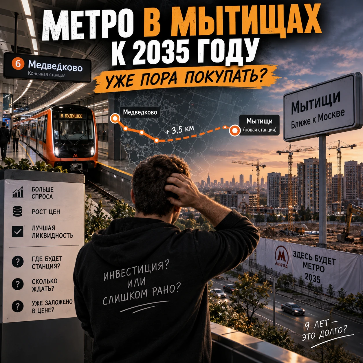 Метро в Мытищах к 2035 году. Пора срочно покупать?