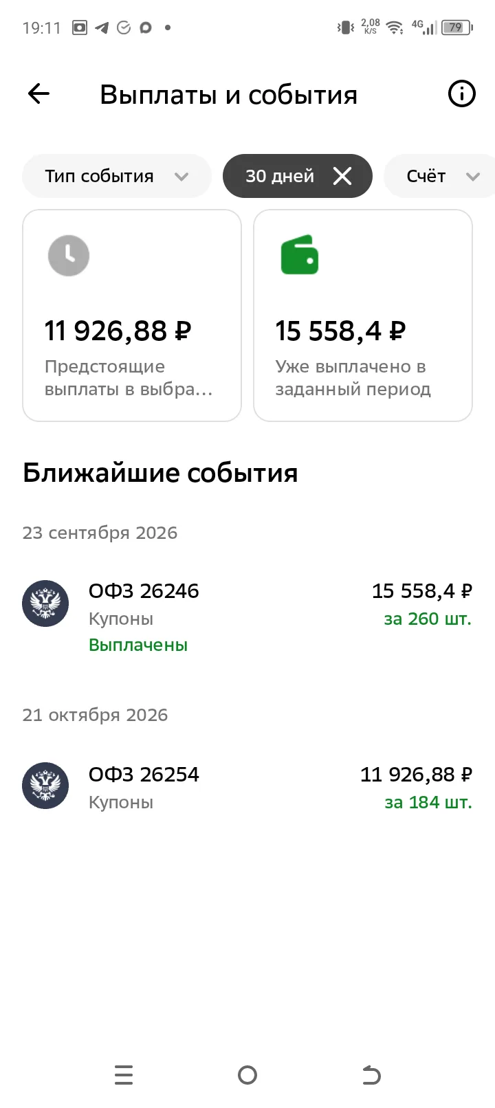 О реинвестировании купонного дохода по портфелю ценных бумаг