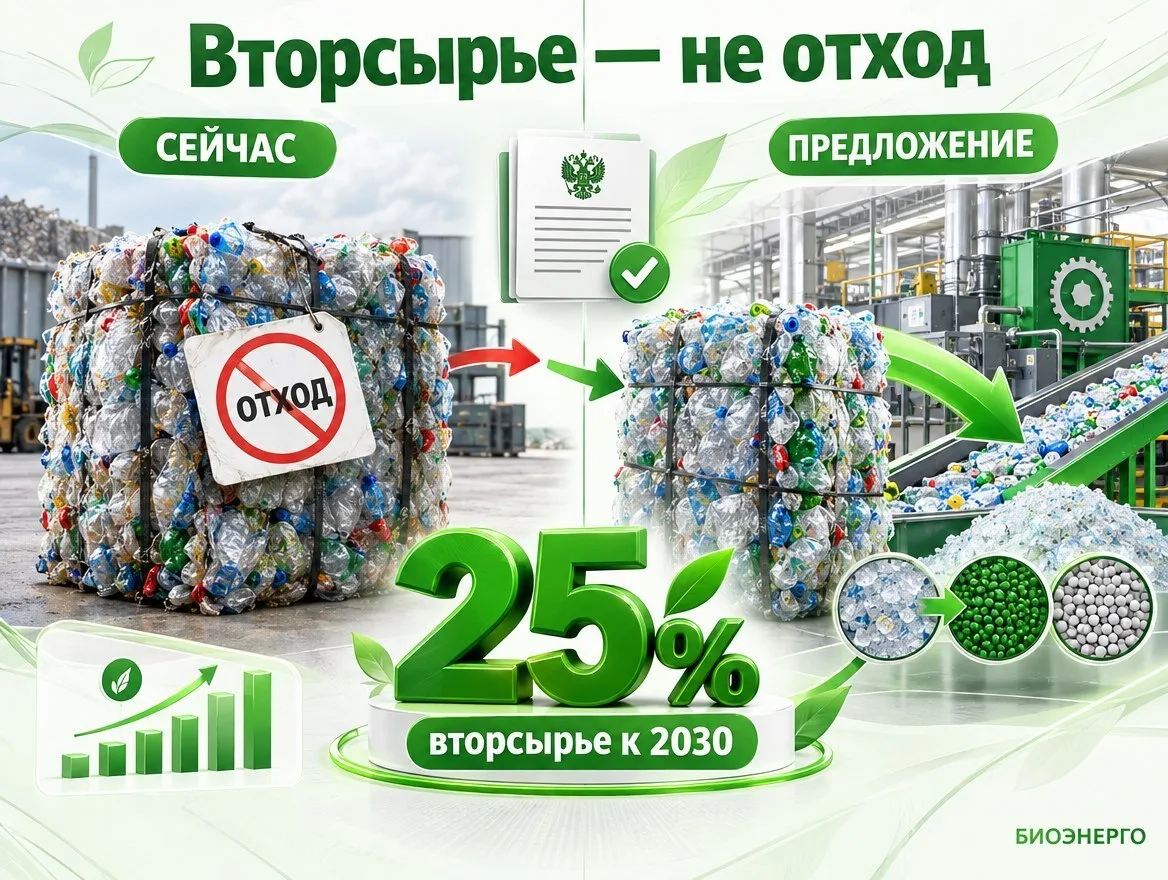 Вторсырье предлагают вывести из категории отходов