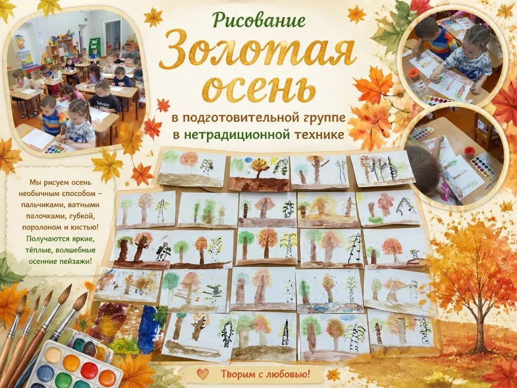 Изодеятельность в подготовительной группе "Ромашки".