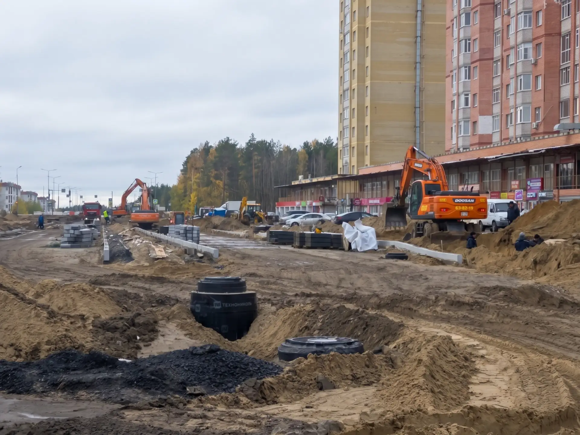 В Сургуте завершается строительство двух новых дорог на улице Александра Усольцева