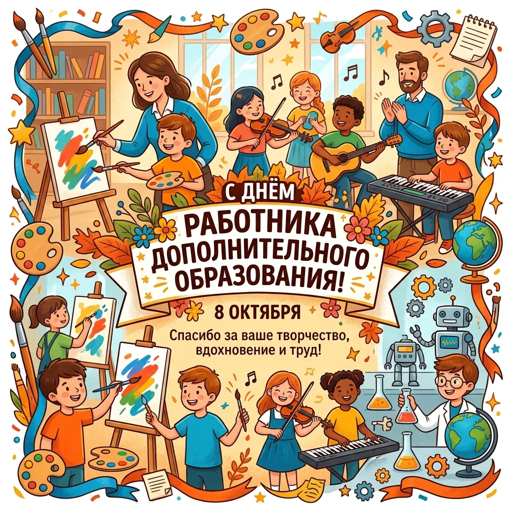 С Днём работника дополнительного образования! Место, где зажигаются звёзды 🌟✨