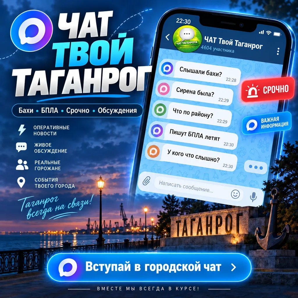🚨 Узнавай первым, что происходит в Таганроге — ЧАТ ГОРОДА уже работает